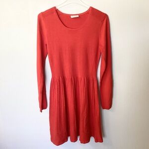 Whistles Long Sleeve Dolcy Knit Sweater Dress - Red - Size 8